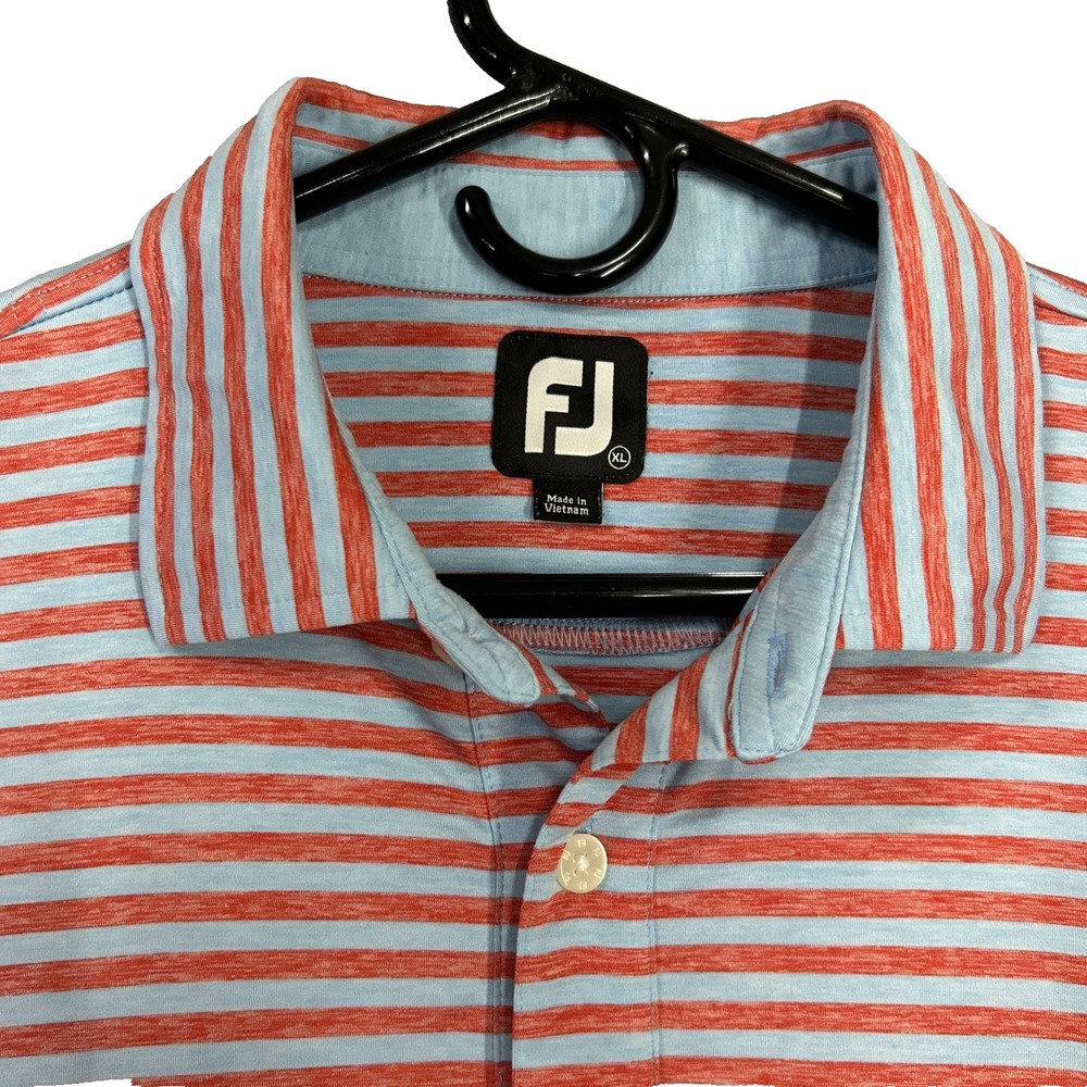 FootJoy Golf Polo Shirt Mens XL Striped Short Sleeve Bella Vista country club